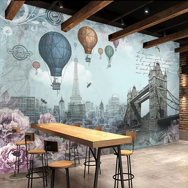 Home Textiles City - Kitchen Photo 3D Wall Wallpaper Retro