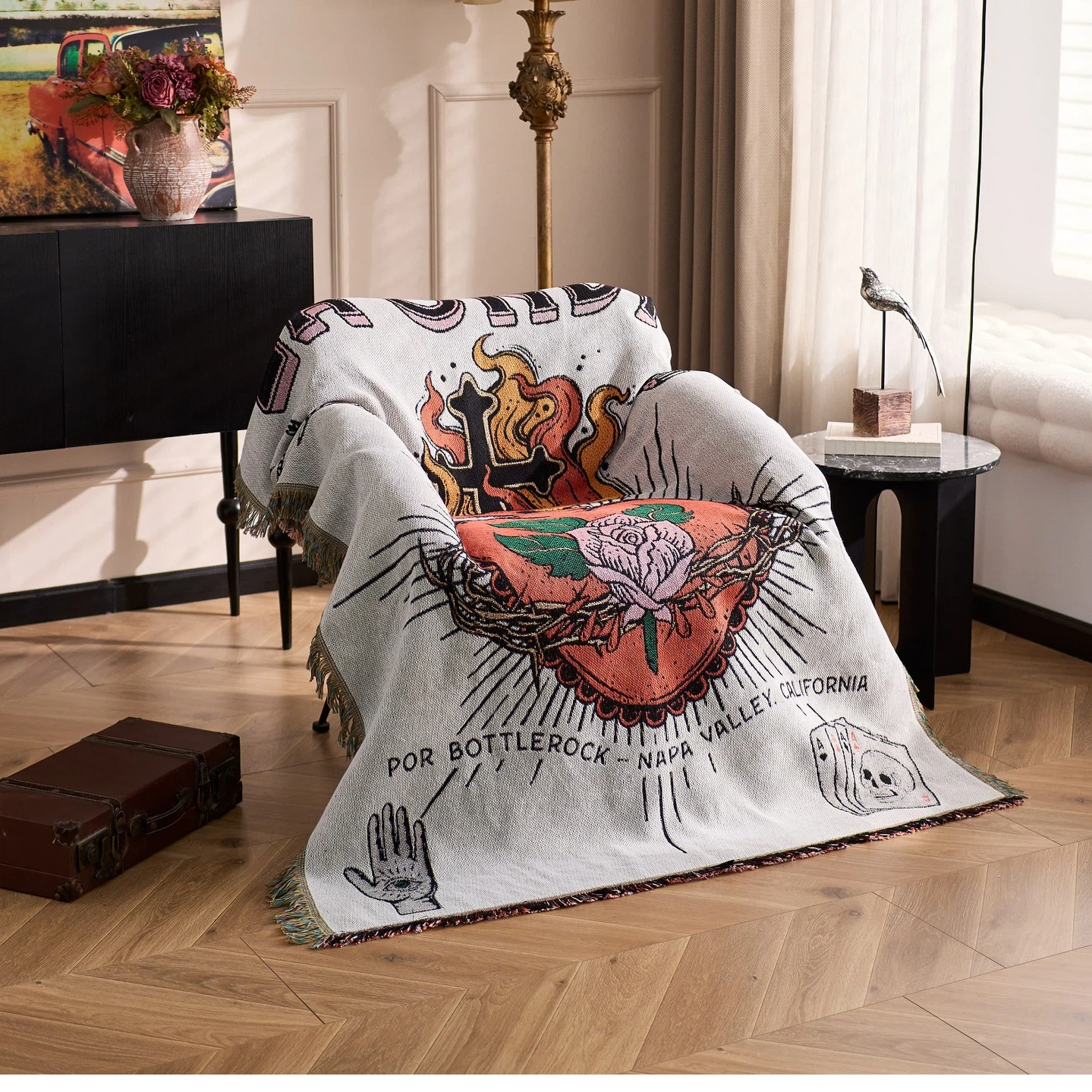 Home Textiles City - Textile City Vintage Tattoo Style Thorned