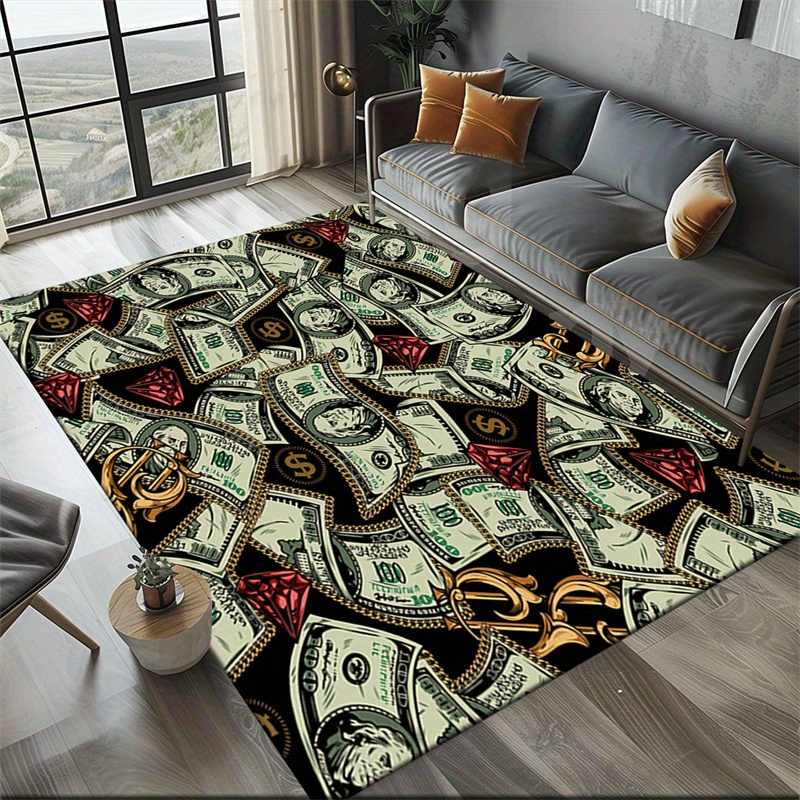 Home Textiles Designer - Luxurious Dollar Bill Design Area Rug