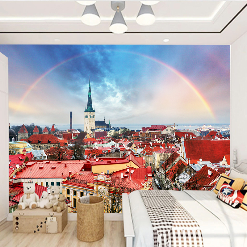 Custom 3D Mural Wallpaper City - Home Textiles City avis et prix