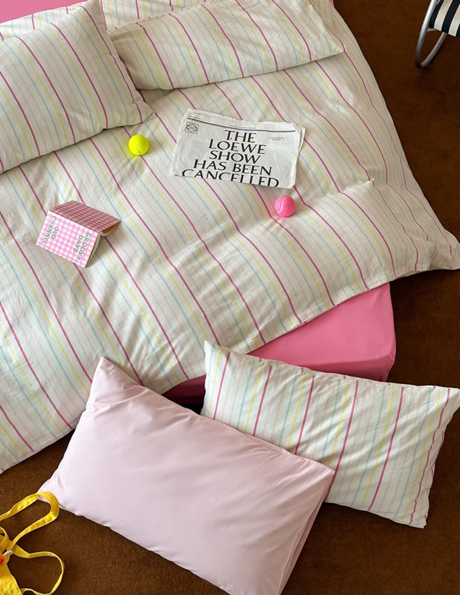 Fashion stripe colorful pink b - Home Textiles Trends avis et prix