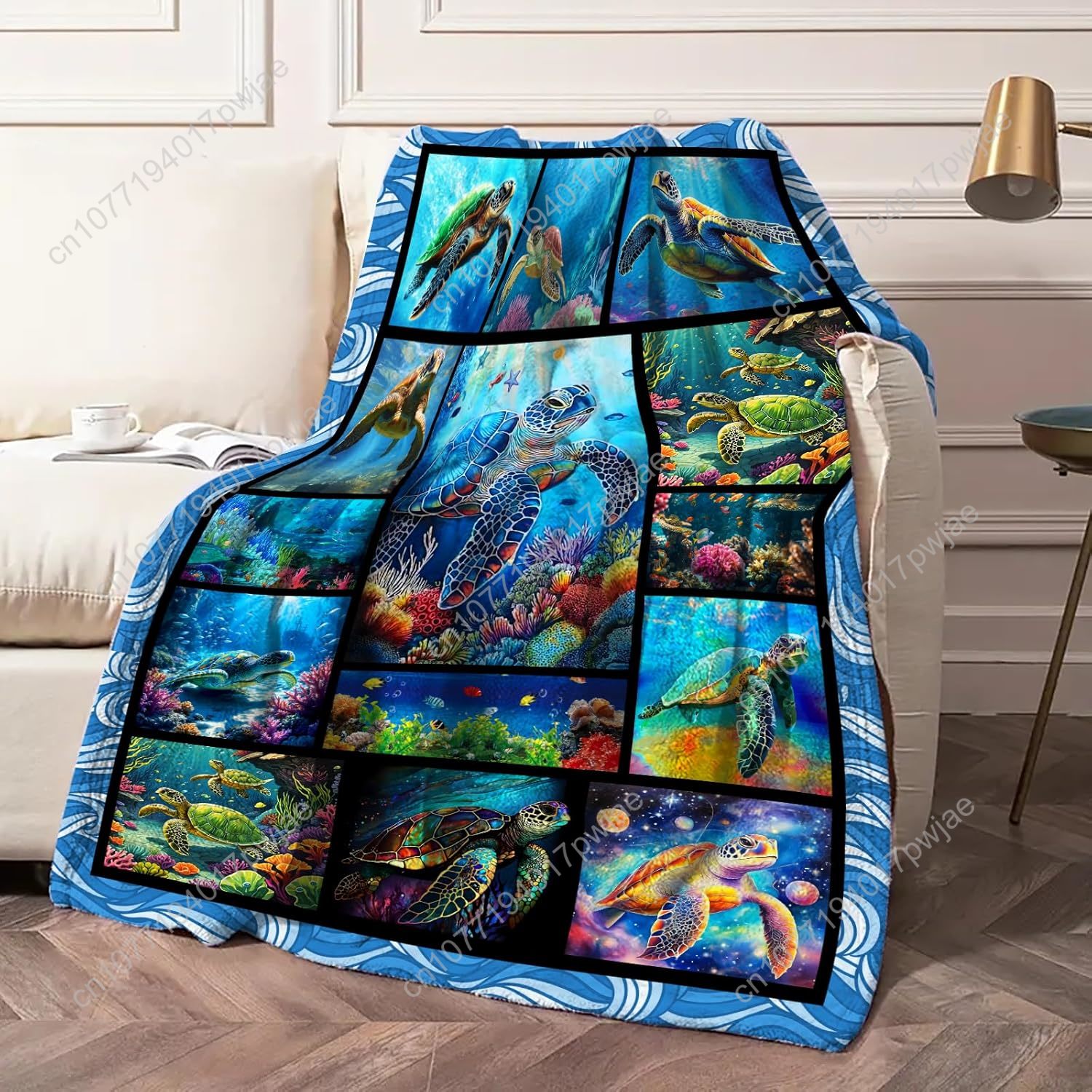 Sea Turtle Flannel Throw Blank - Home Textiles Towel avis et prix