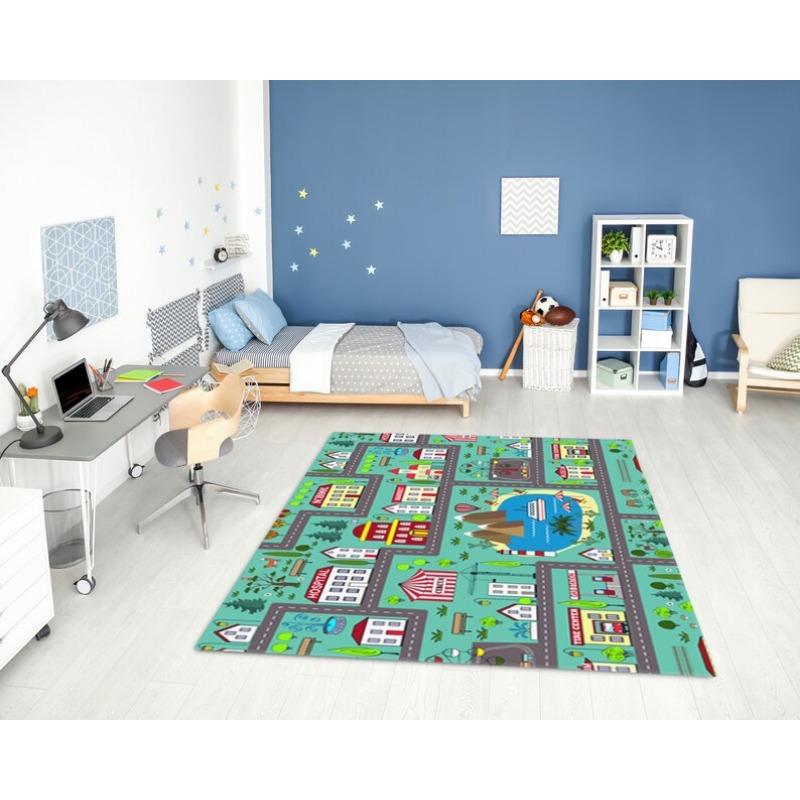 Football Soccer Field Area Rug - Home Textiles City avis et prix