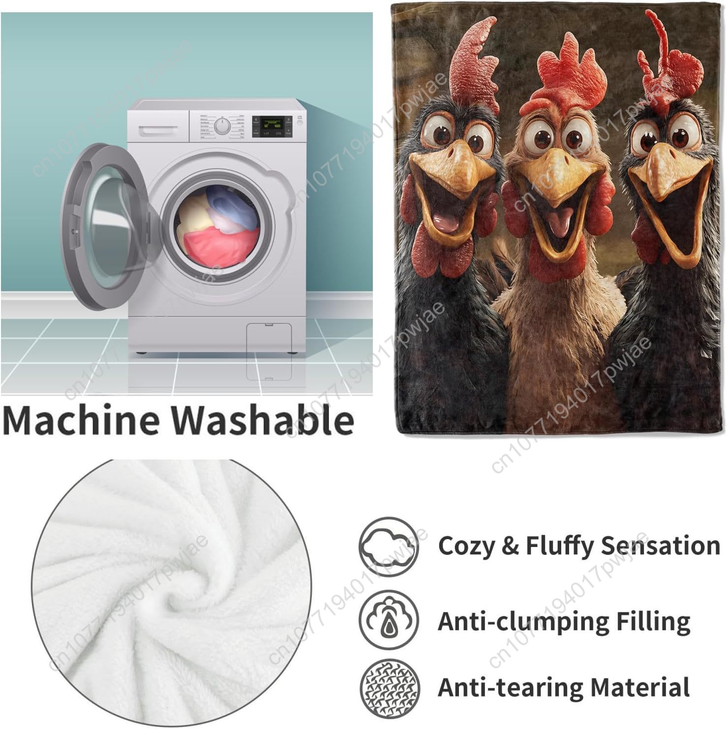 Chickens Blanket Gifts for Wom - Home Textiles Towel avis et prix