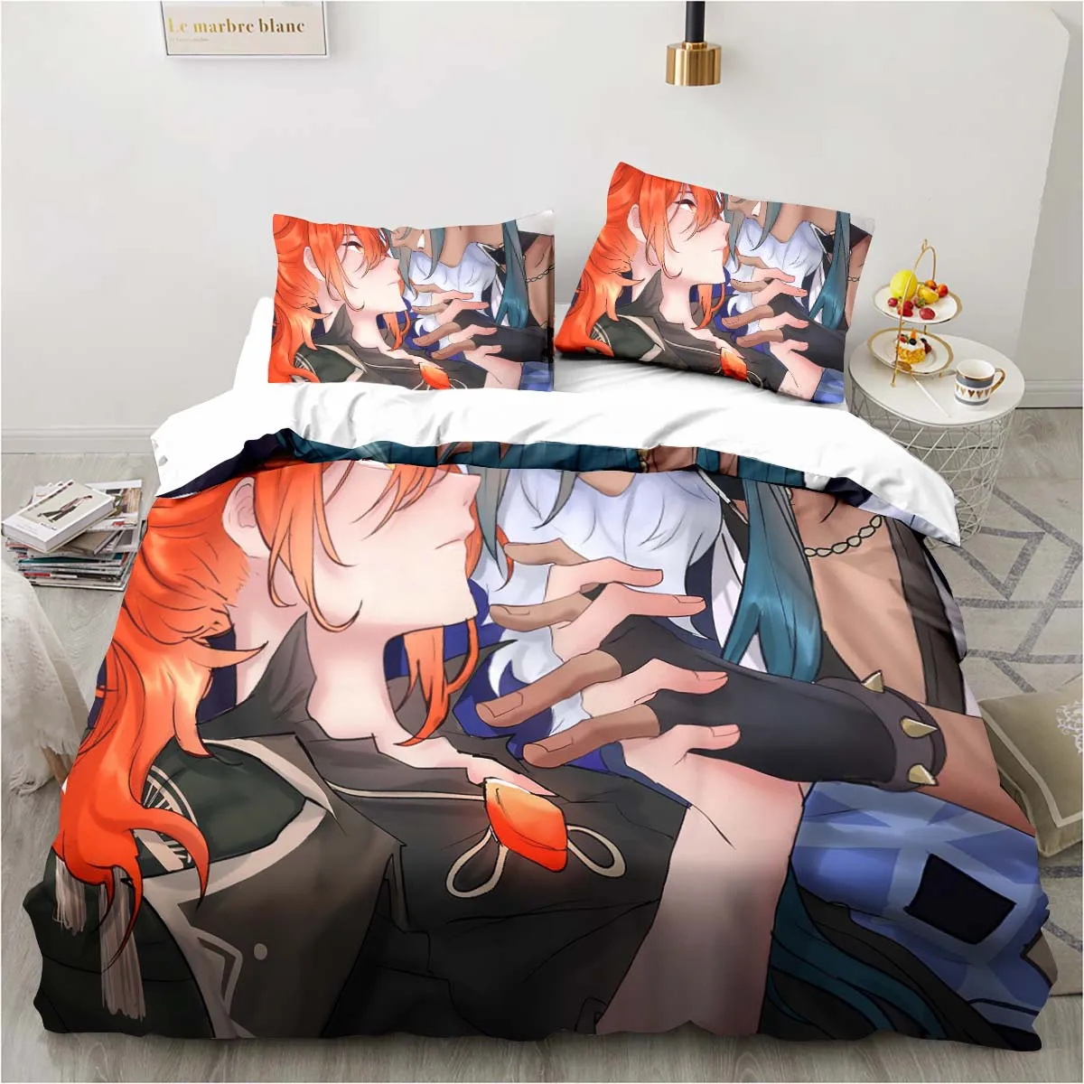 Cartoon Anime Genshin Impact G - Linen Duvet Cover avis et prix