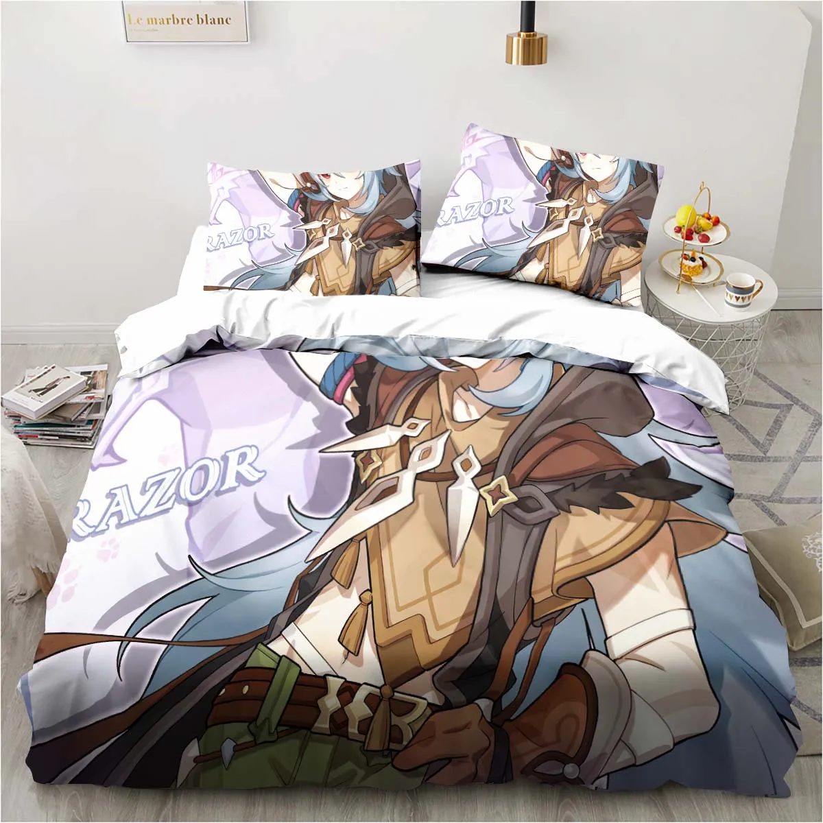 Cartoon Anime Genshin Impact G - Linen Duvet Cover avis et prix