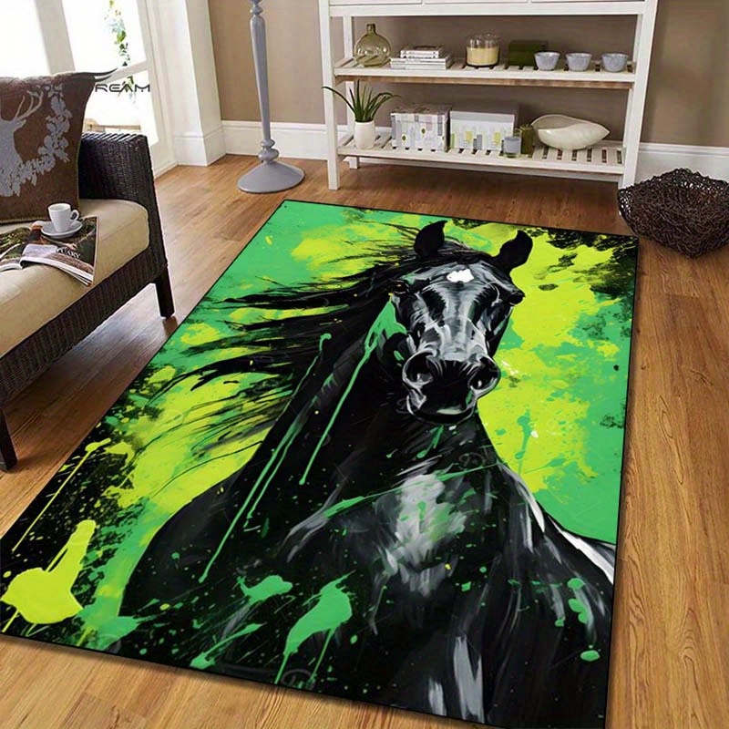 Abstract Horse Rug in Green an - Home Textiles Designer avis et prix