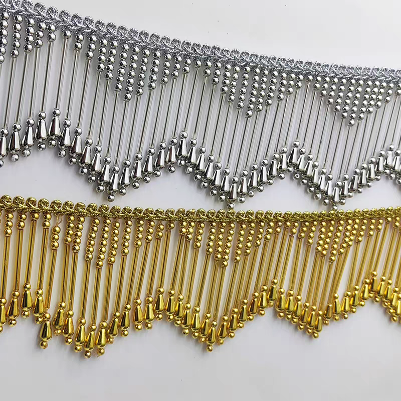 8cm Wide Gold, Silver, Beaded  - Home Fashion Textiles avis et prix