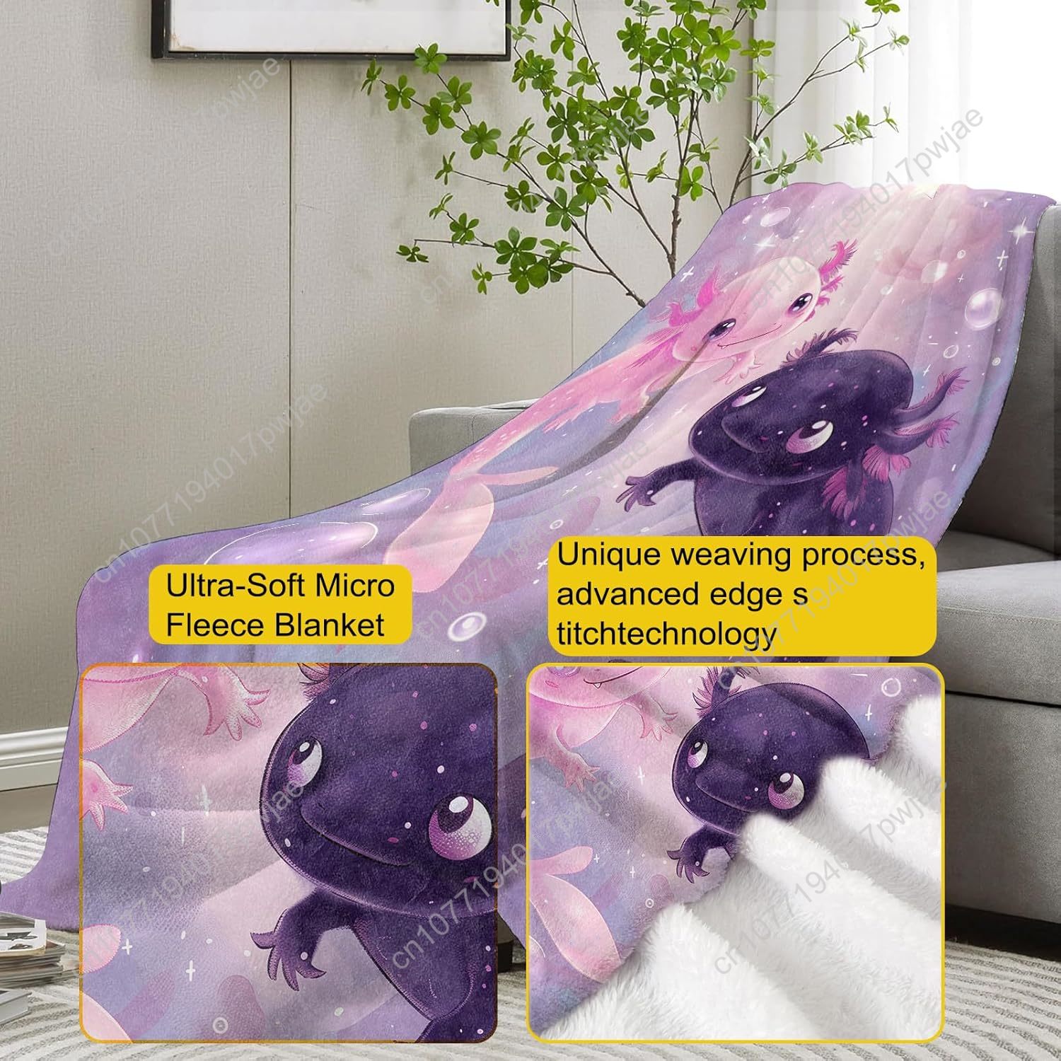 Axolotl Blanket Cute Axolotls  - Home Textiles Towel avis et prix