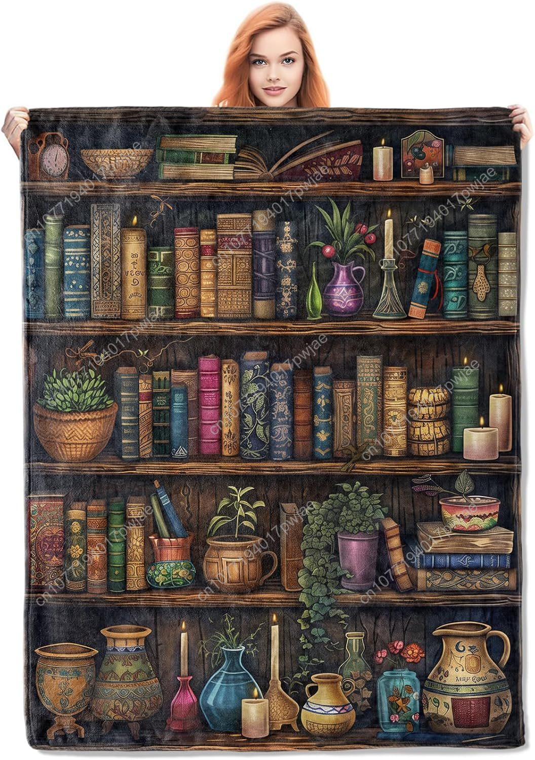 Vintage Bookshelf Blanket Read - Home Textiles Towel avis et prix