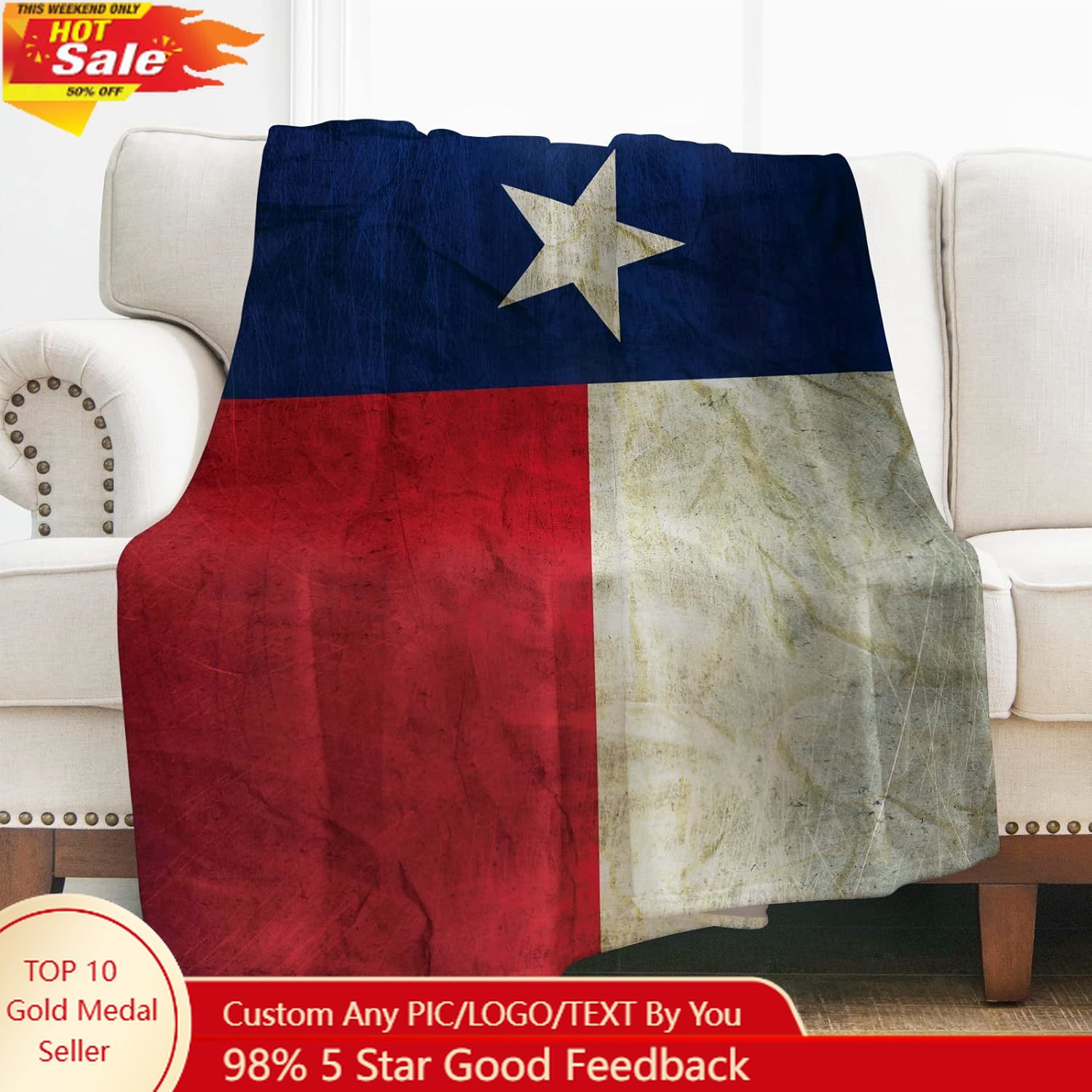 Levens Texas Flag Throw Blanke - Home Textiles Towel avis et prix