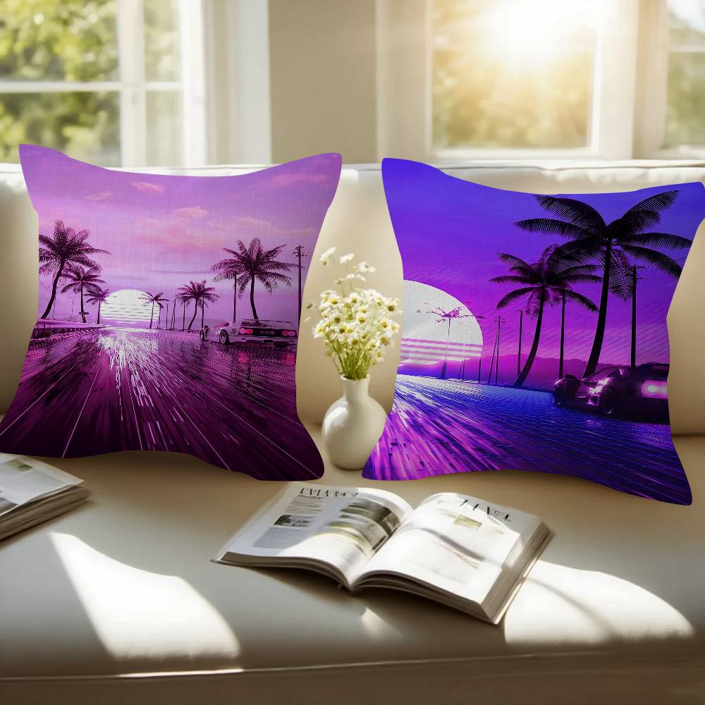 Neon Night City Landscape 80s  - Home Textiles City avis et prix