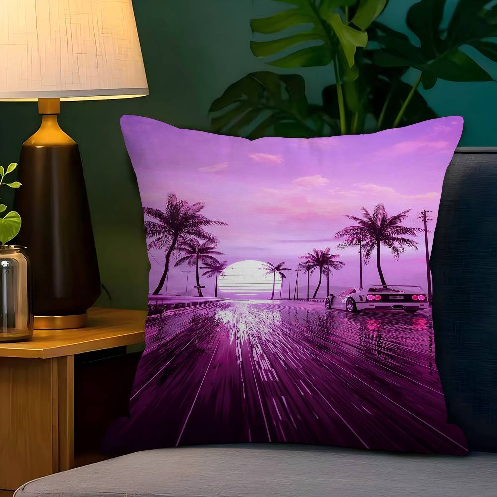 Neon Night City Landscape 80s  - Home Textiles City avis et prix