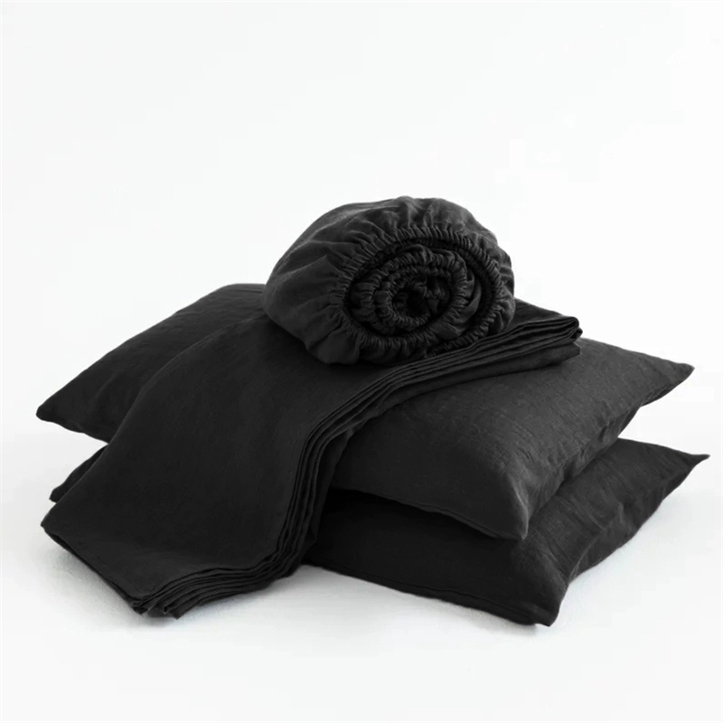 100% Linen Fitted Bed Sheet Se - Linen Duvet Cover avis et prix