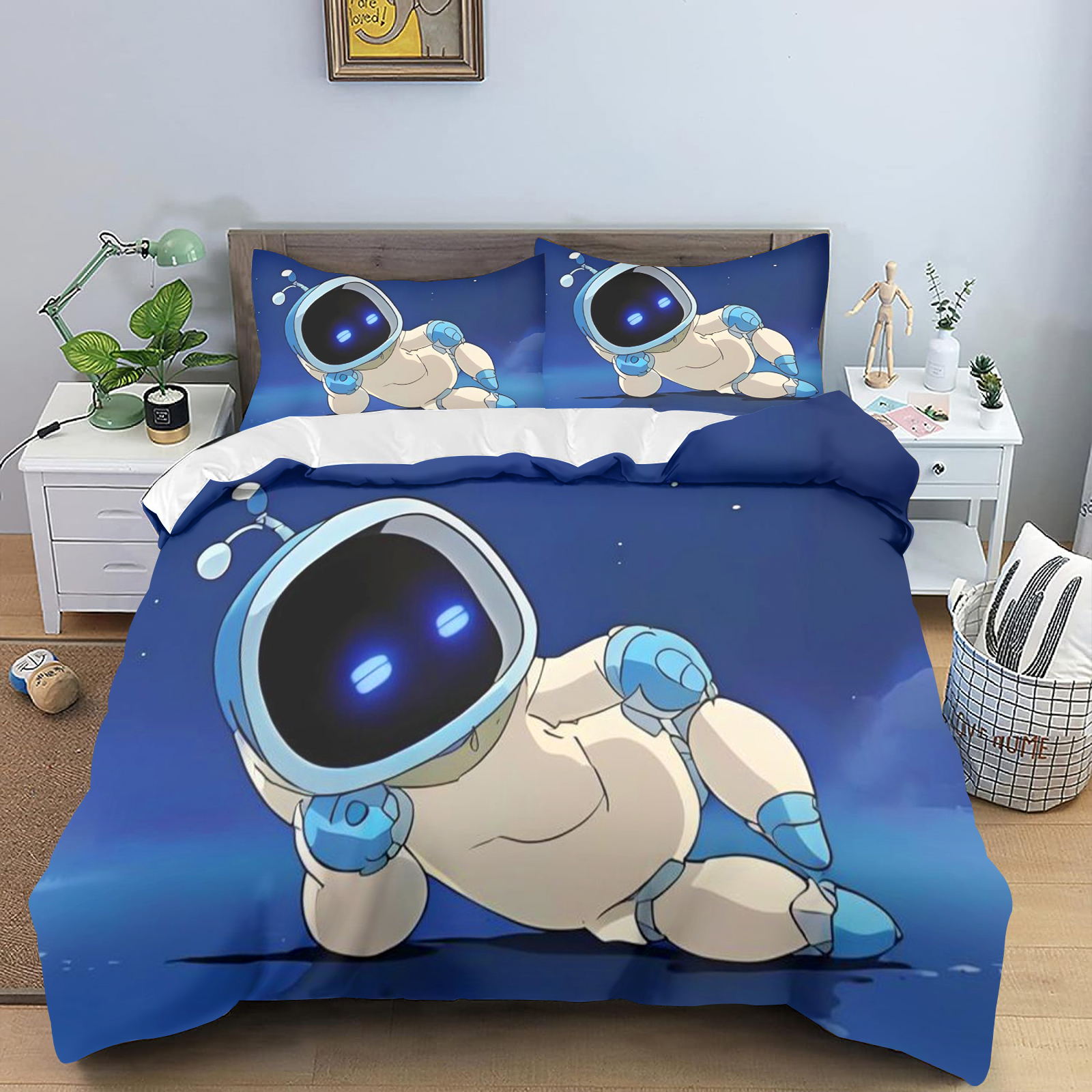 Print Cartoon Astro Bot Duvet  - Linen Duvet Cover avis et prix
