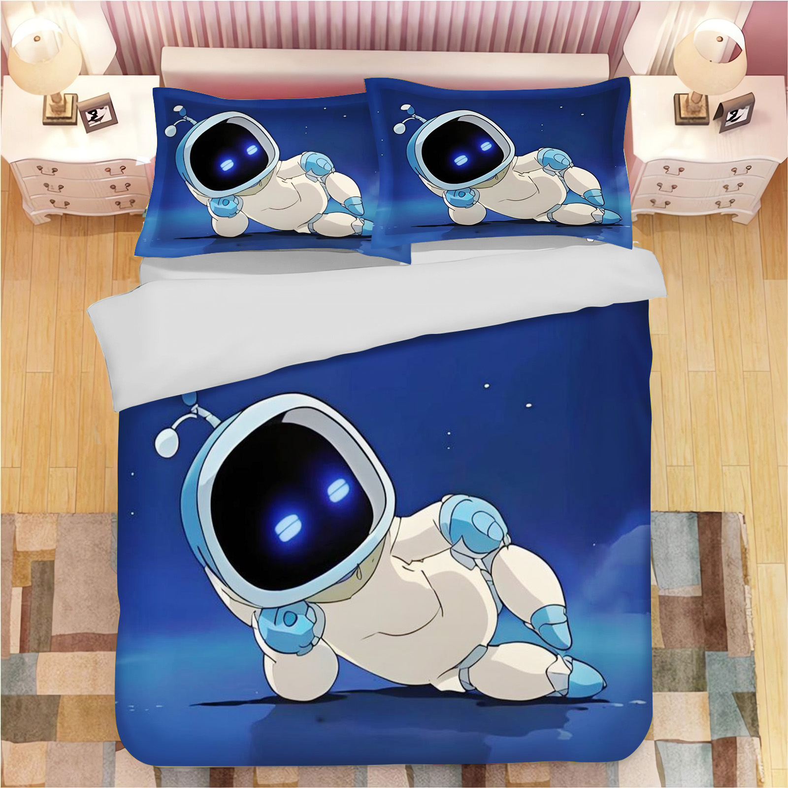 Print Cartoon Astro Bot Duvet  - Linen Duvet Cover avis et prix