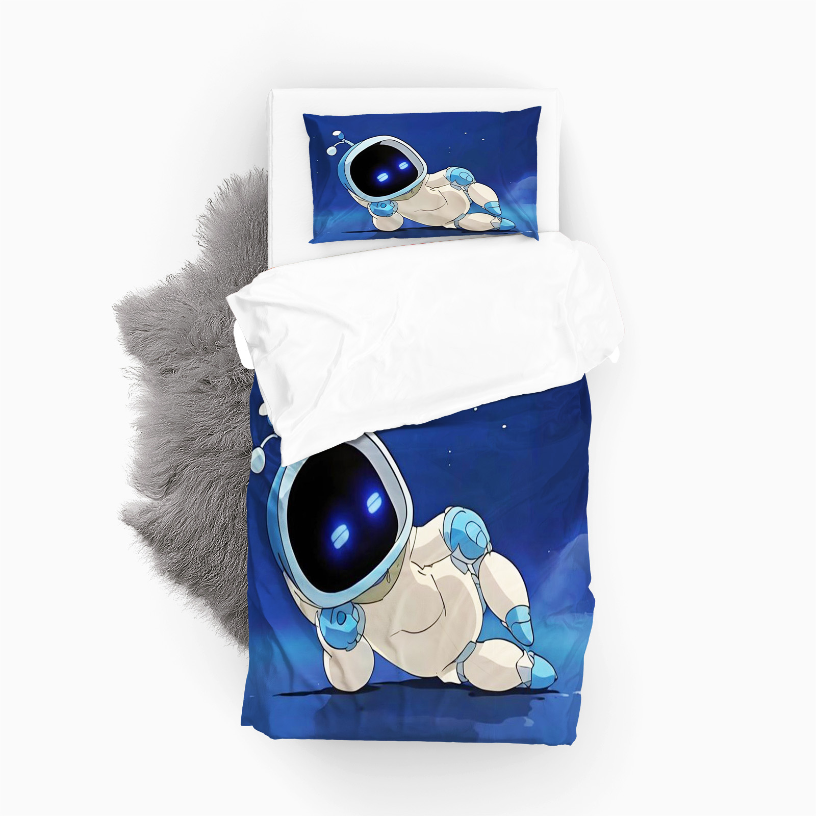 Print Cartoon Astro Bot Duvet  - Linen Duvet Cover avis et prix