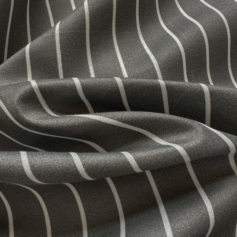 4PCS Grey Striped Bedding Set  - Linen Duvet Cover avis et prix
