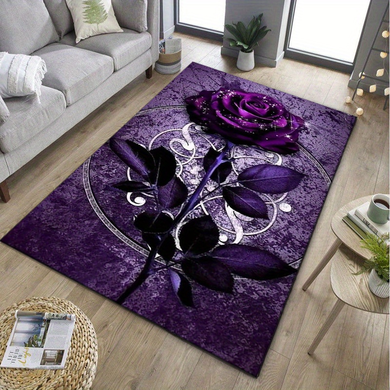 Purple Leaf Rug for Elegant Of - Home Textiles Designer avis et prix