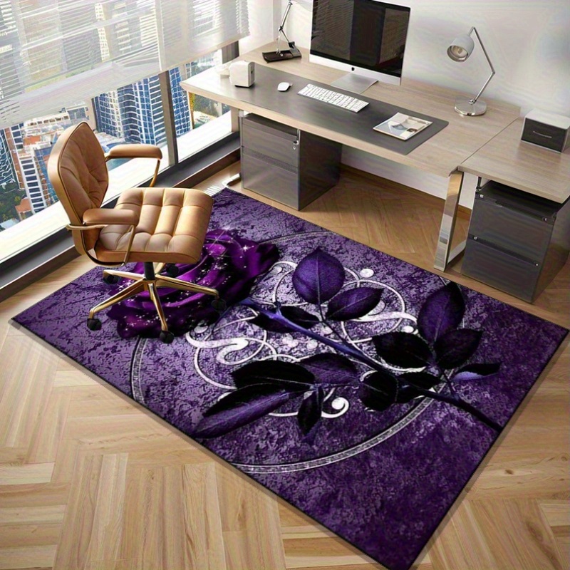 Purple Leaf Rug for Elegant Of - Home Textiles Designer avis et prix