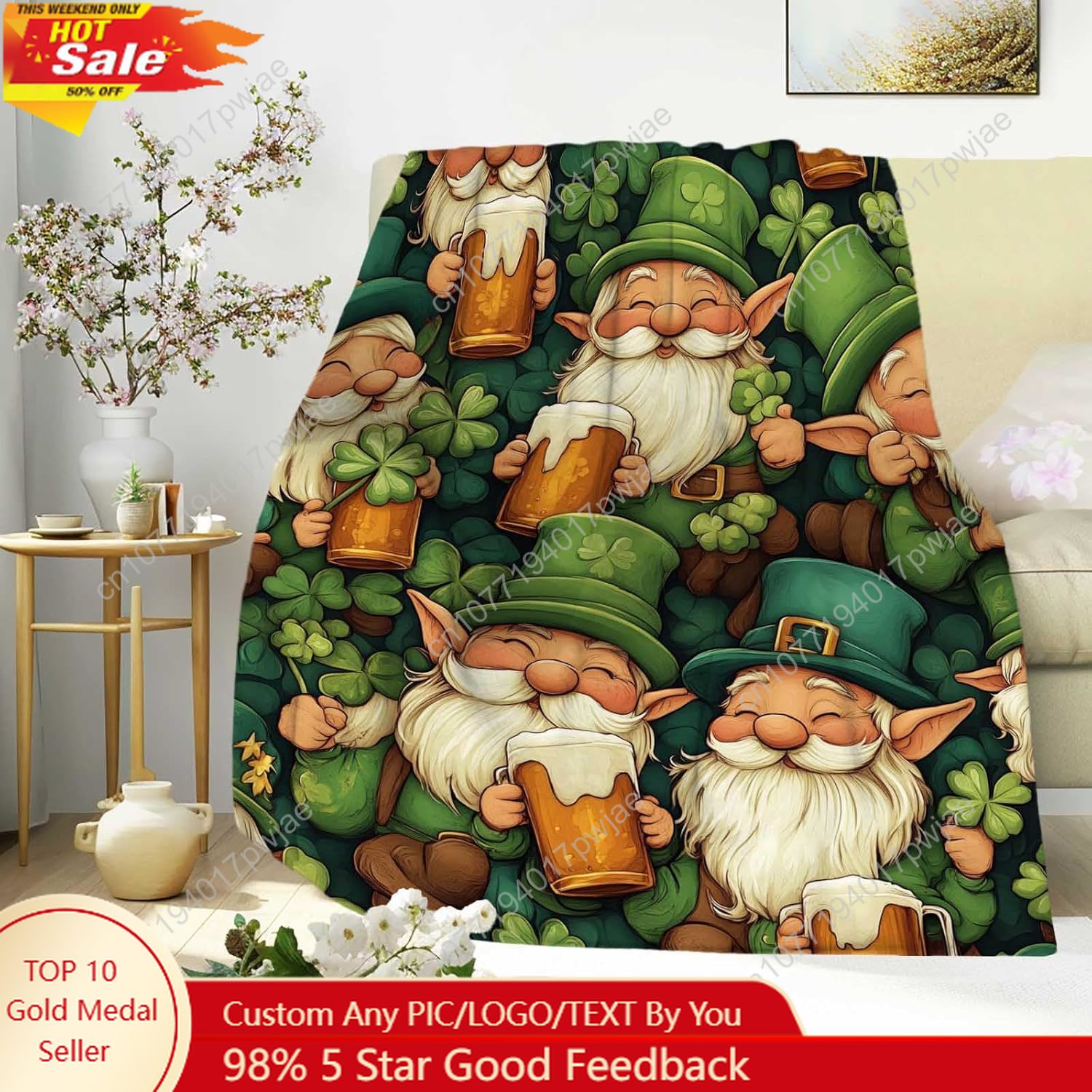St. Patrick’s Day Gnome Throw  - Home Textiles Towel avis et prix