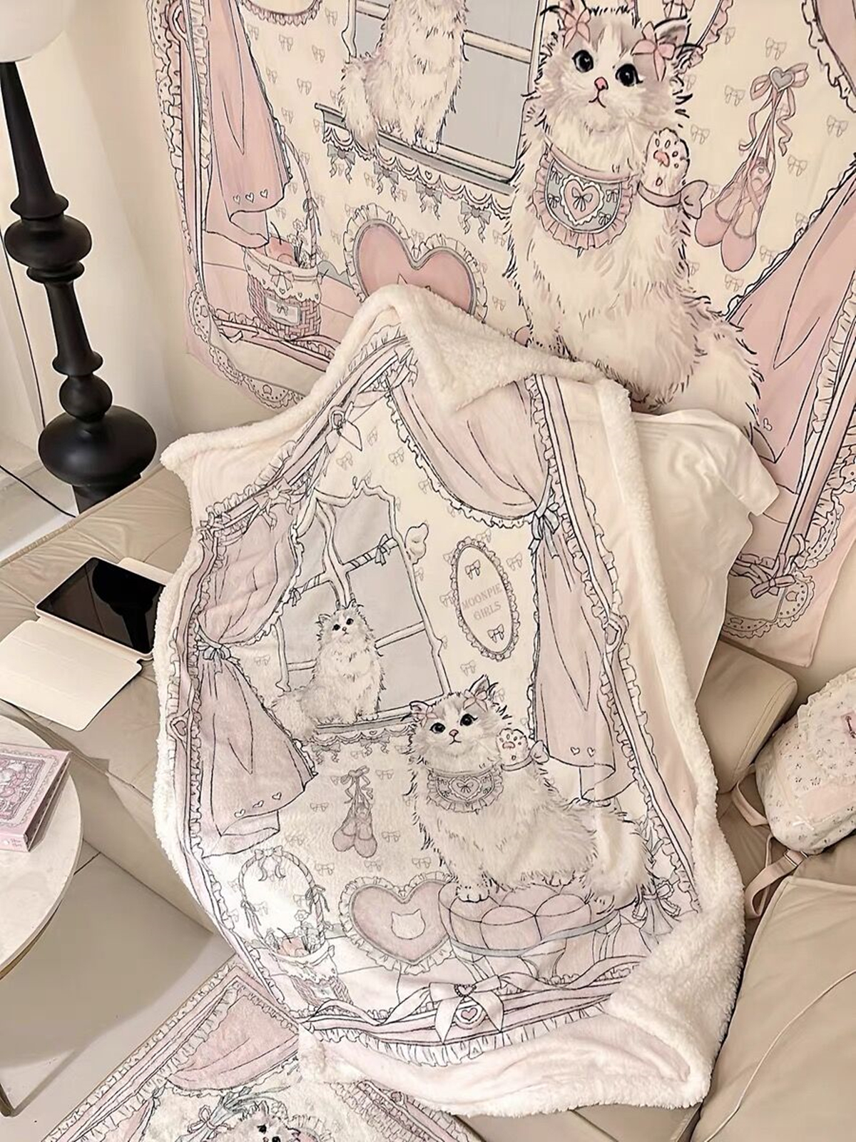 Cute Textile City Pink Girl Ca - Home Textiles City avis et prix
