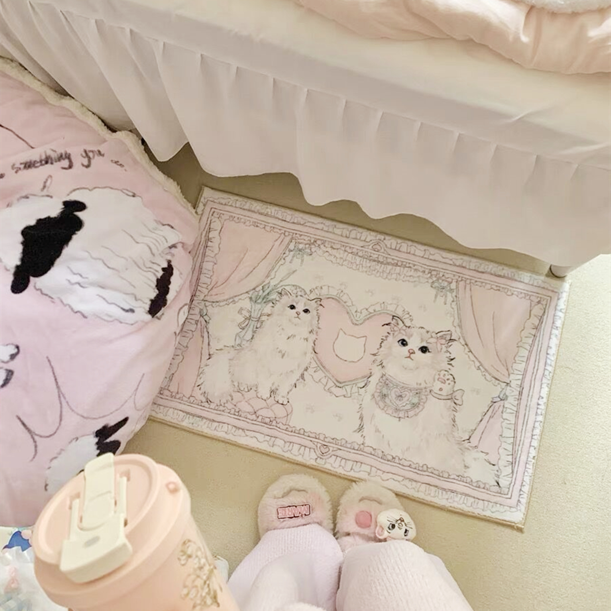 Cute Textile City Pink Girl Ca - Home Textiles City avis et prix