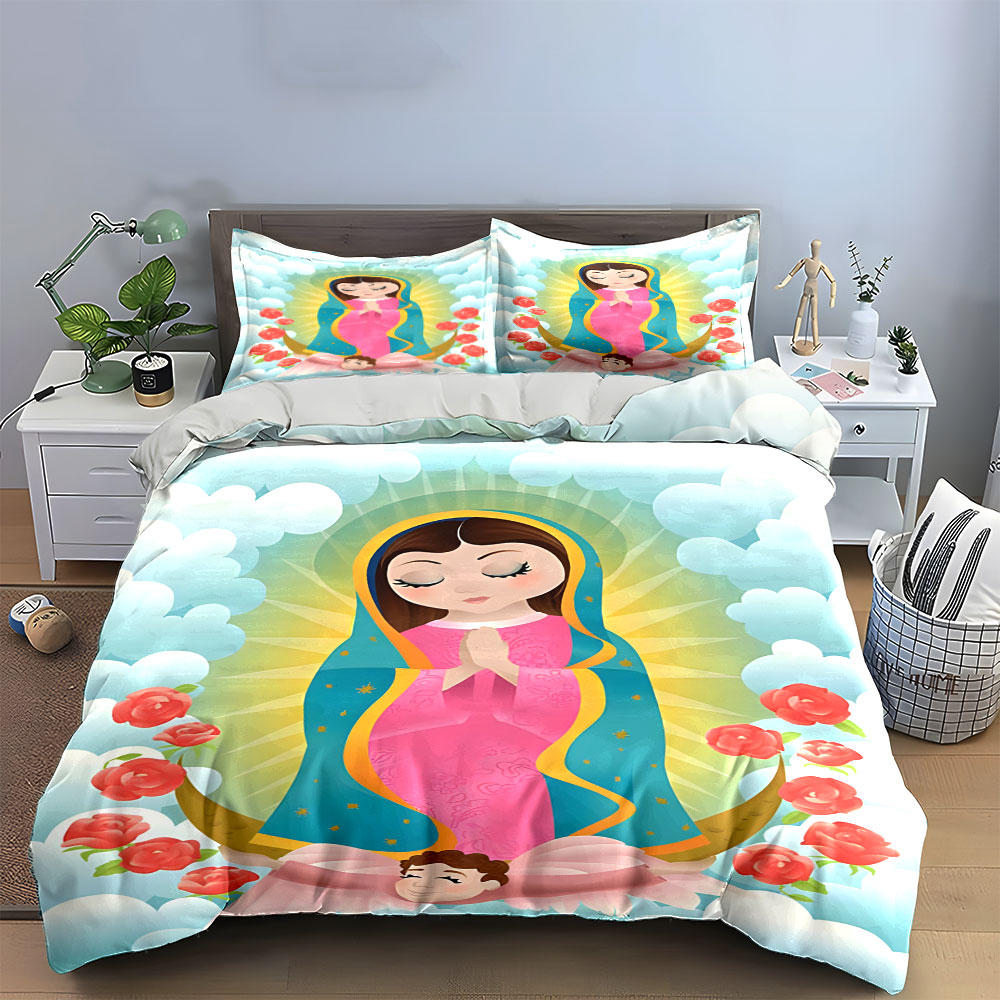 Our Lady of Guadalupe Bedding  - Linen Duvet Cover avis et prix
