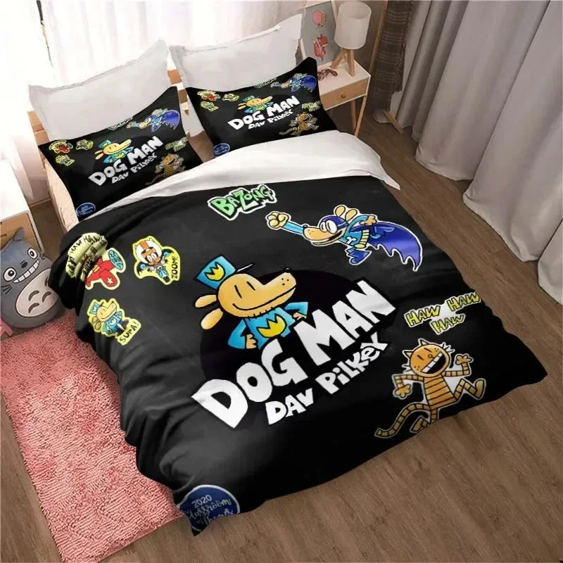 DOG MAN Cute Cartoon Pattern P - Linen Duvet Cover avis et prix