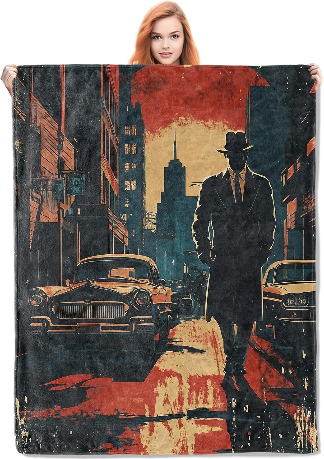 Noir Detective Blanket Gifts f - Home Textiles Towel avis et prix