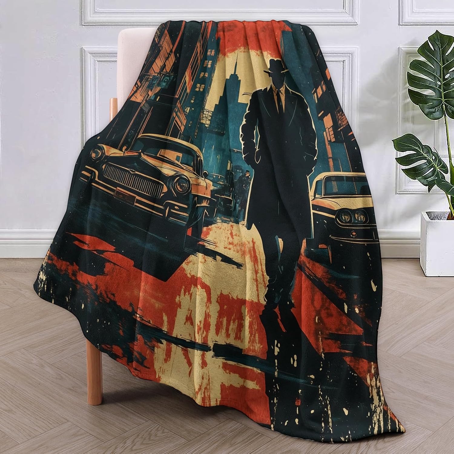Noir Detective Blanket Gifts f - Home Textiles Towel avis et prix