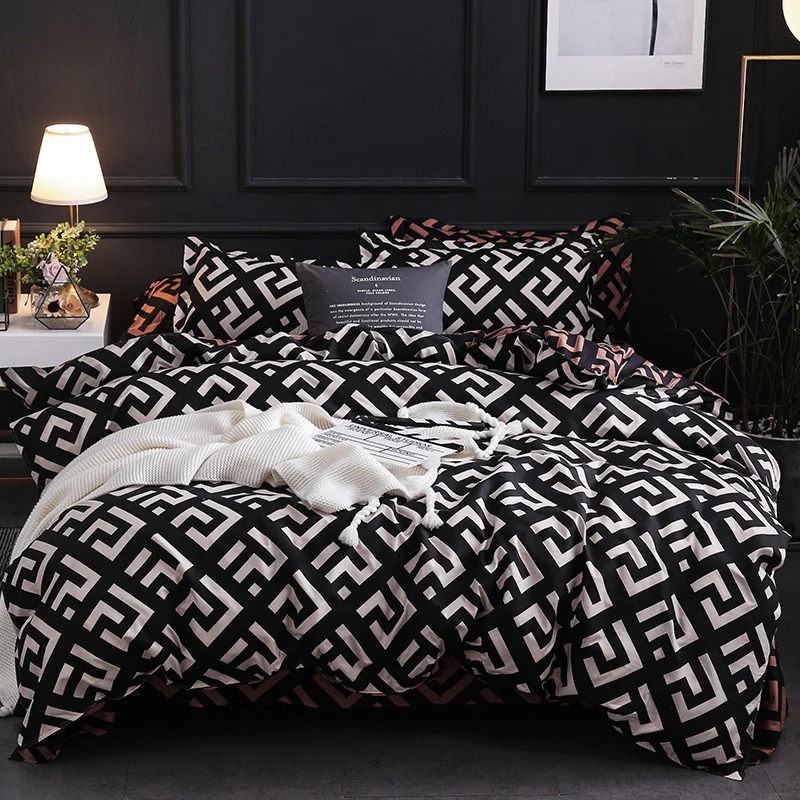 Luxury Black Bedding Comforter - Linen Duvet Cover avis et prix