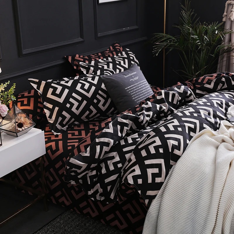 Luxury Black Bedding Comforter - Linen Duvet Cover avis et prix