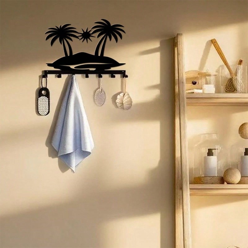 Metal 7-Hook Key Holder with S - Home Textiles Towel avis et prix