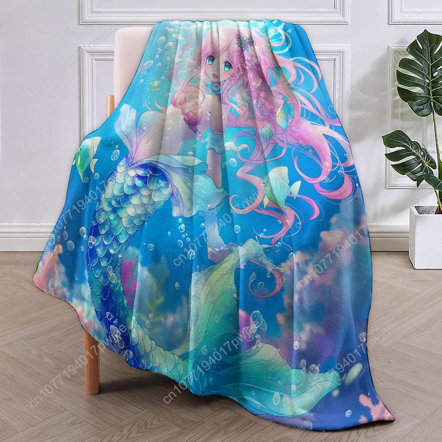 Cute Mermaid Blanket Cartoon F - Home Textiles Towel avis et prix