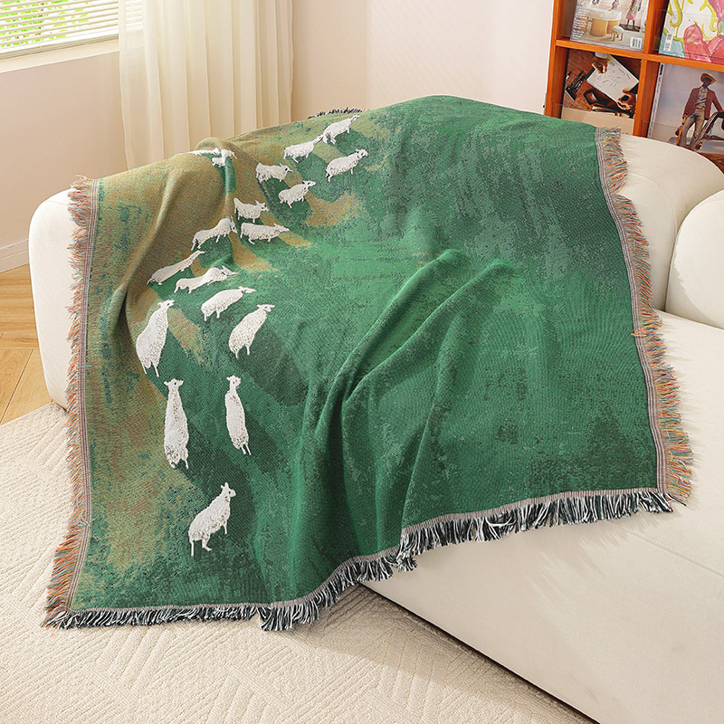 Textile City Sheep Herd Green  - Home Textiles City avis et prix