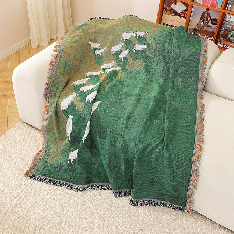Textile City Sheep Herd Green  - Home Textiles City avis et prix