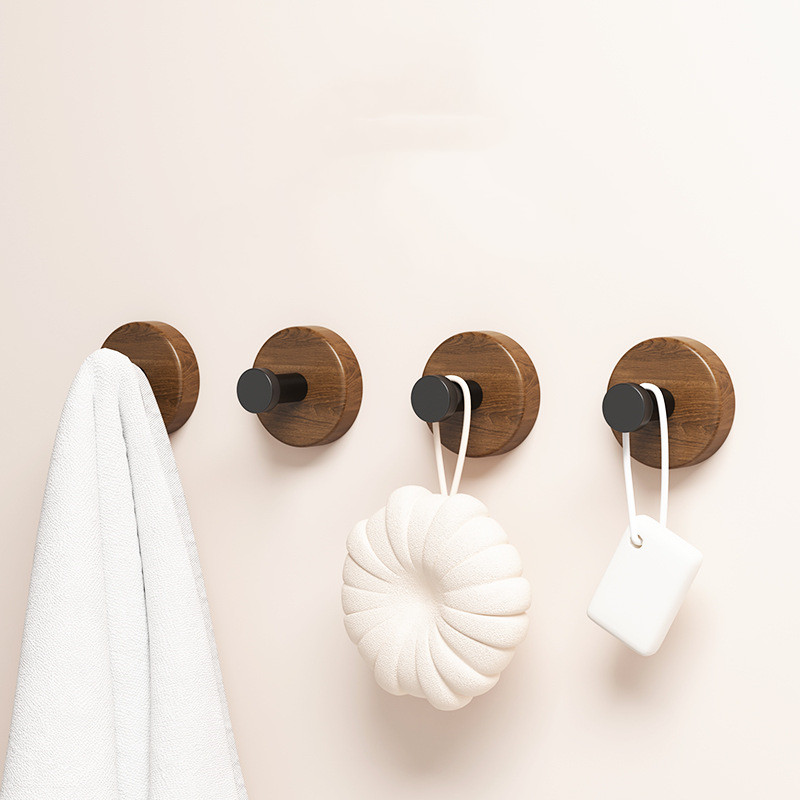 4/1pcs Wall Wood Hook Self-adh - Home Textiles Towel avis et prix