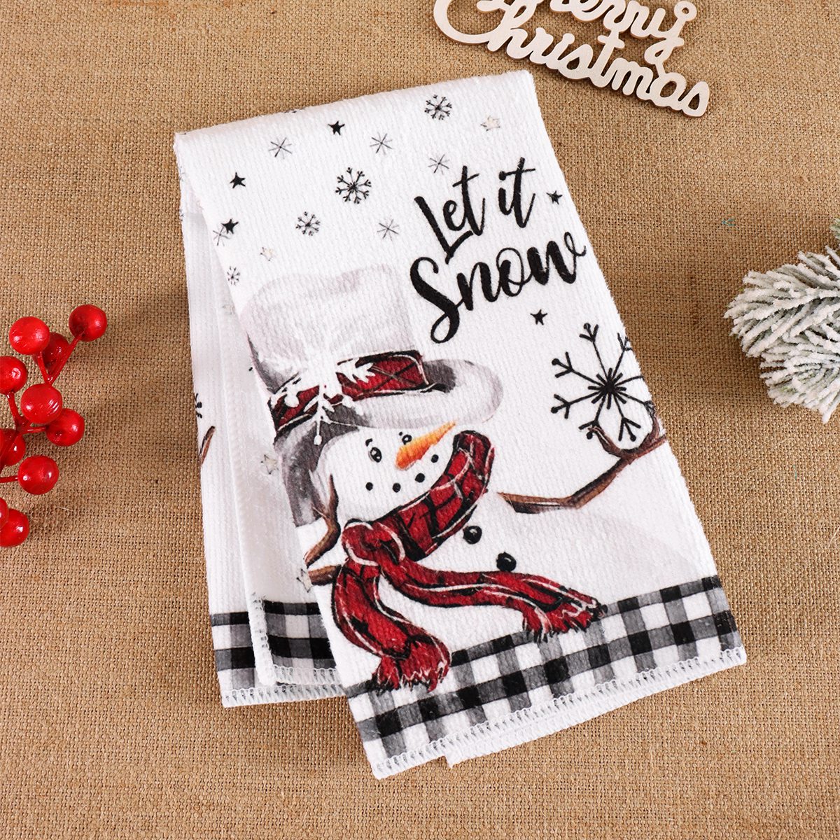 2pcs Christmas Kitchen Towels  - Home Textiles Towel avis et prix