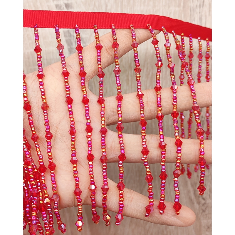 10cm Wide Seed Beads and Cryst - Home Fashion Textiles avis et prix