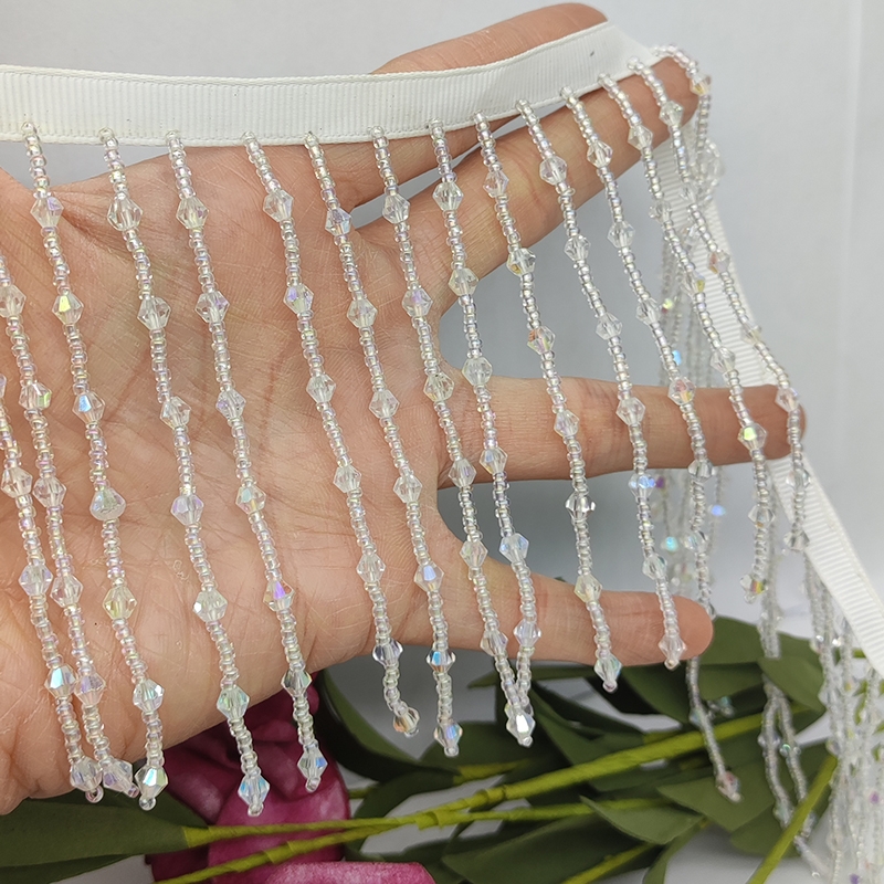 10cm Wide Seed Beads and Cryst - Home Fashion Textiles avis et prix